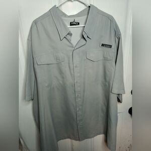 Light Gray Casual Habit short sleeve Shirt. Size 3x